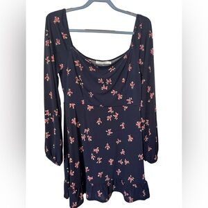 Floral long sleeve minidress NWOT